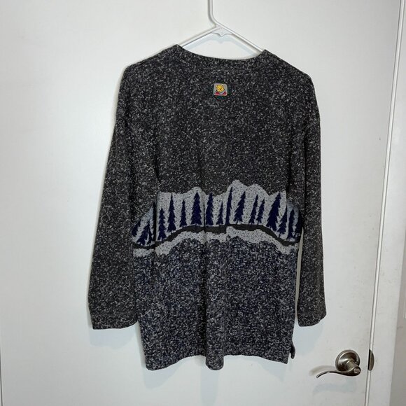 Vintage Disney Winnie the Pooh Winter Women Large Gray Sweater - Picture 6 of 9